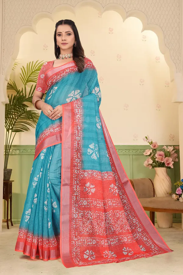 Light_Green_Cotton_Linen_Digital_Print_Saree_For_Women