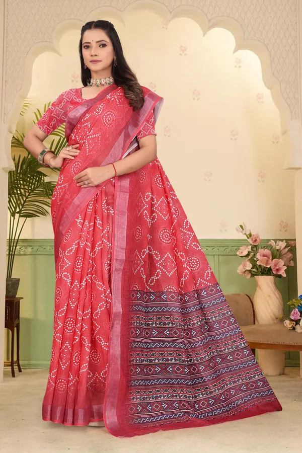 Multicolor_Cotton_Linen_Digital_Print_Saree_For_Women
