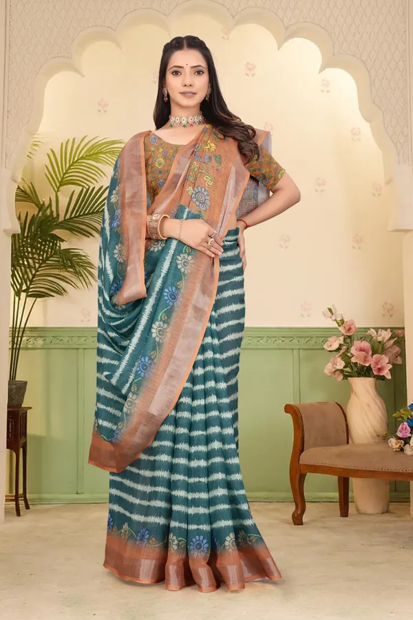 Mustard_Cotton_Linen_Digital_Print_Saree_For_Women