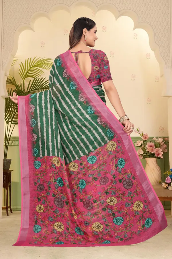 Multicolor_Cotton_Linen_Digital_Print_Saree_For_Women
