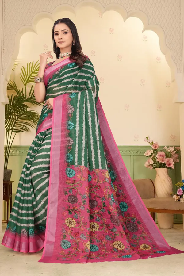 Multicolor_Cotton_Linen_Digital_Print_Saree_For_Women