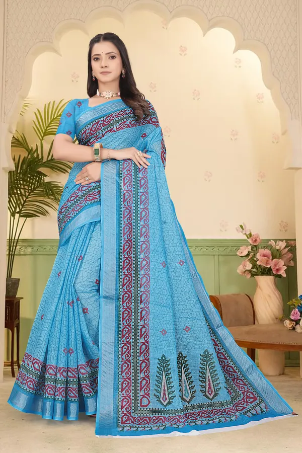 Light_Green_Cotton_Linen_Digital_Print_Saree_For_Women