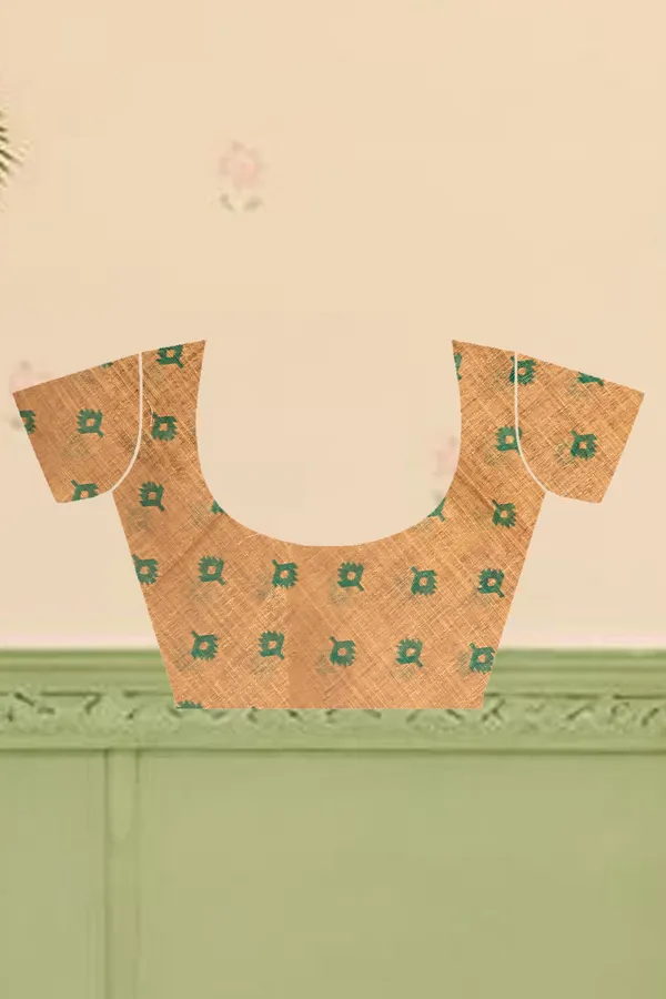 Orange_Cotton_Linen_Digital_Print_Saree_For_Women