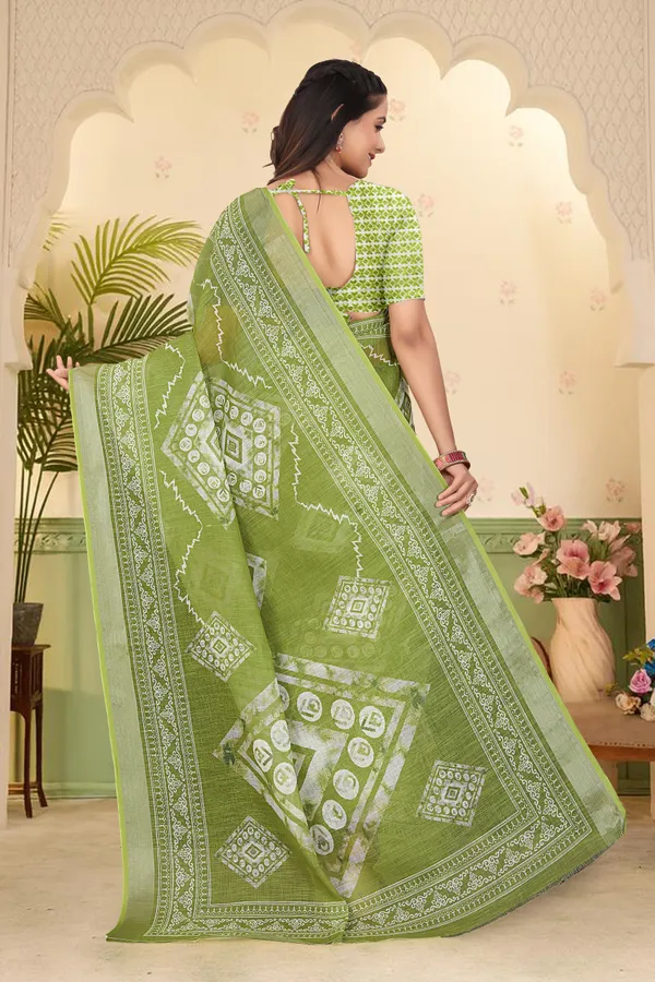 Mustard_Cotton_Linen_Digital_Print_Saree_For_Women