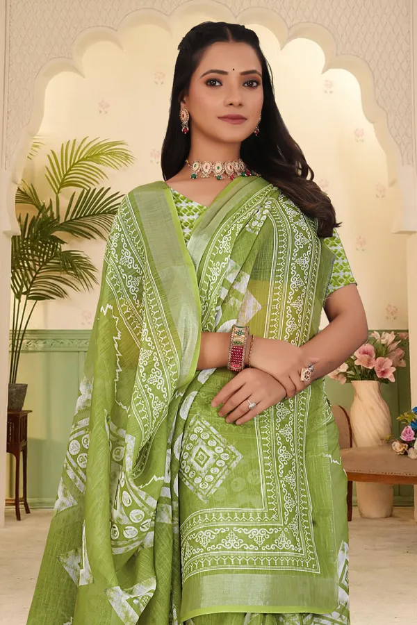 Mustard_Cotton_Linen_Digital_Print_Saree_For_Women