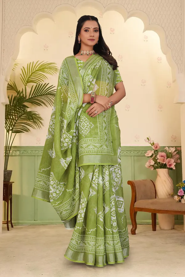 Mustard_Cotton_Linen_Digital_Print_Saree_For_Women