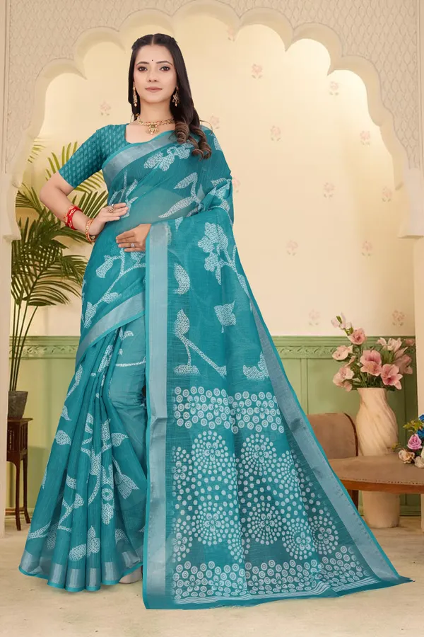 Light_Green_Cotton_Linen_Digital_Print_Saree_For_Women
