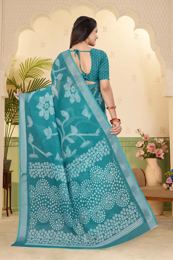 Light_Green_Cotton_Linen_Digital_Print_Saree_For_Women