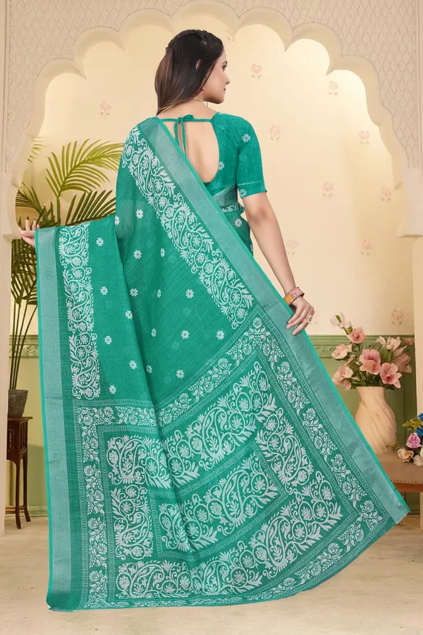 Light_Green_Cotton_Linen_Digital_Print_Saree_For_Women