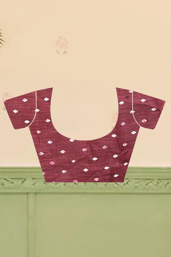Maroon_Cotton_Linen_Digital_Print_Saree_For_Women