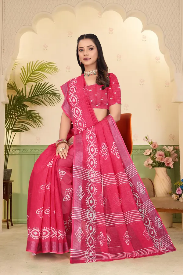 Multicolor_Cotton_Linen_Digital_Print_Saree_For_Women