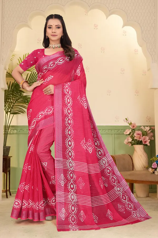 Multicolor_Cotton_Linen_Digital_Print_Saree_For_Women