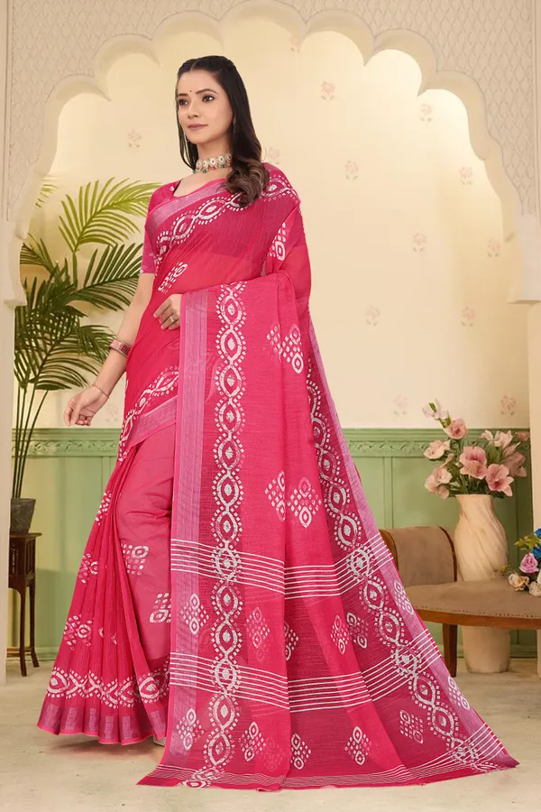Multicolor_Cotton_Linen_Digital_Print_Saree_For_Women