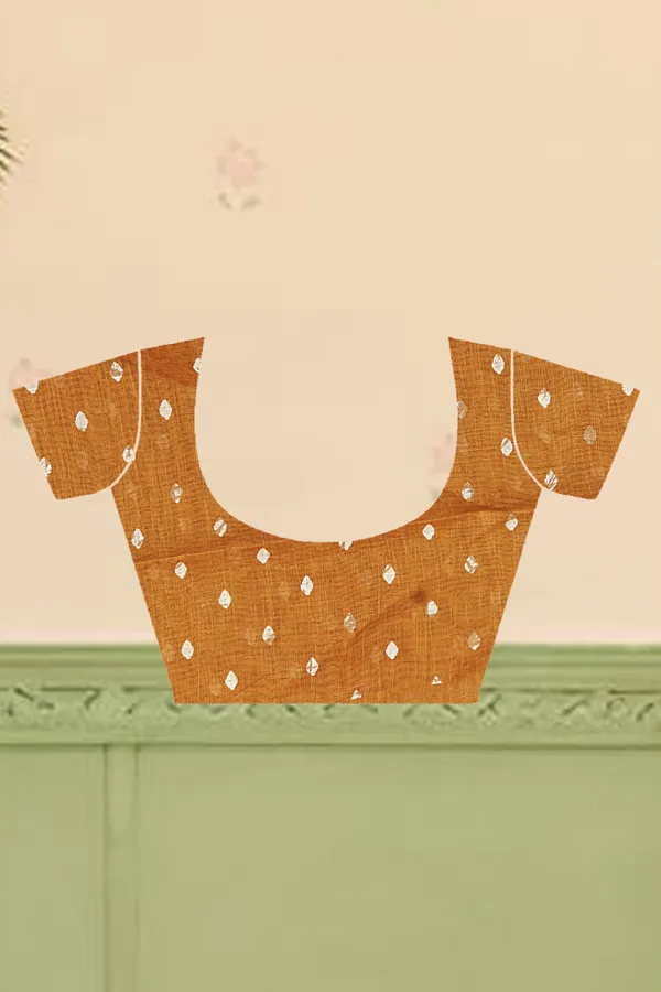 Orange_Cotton_Linen_Digital_Print_Saree_For_Women