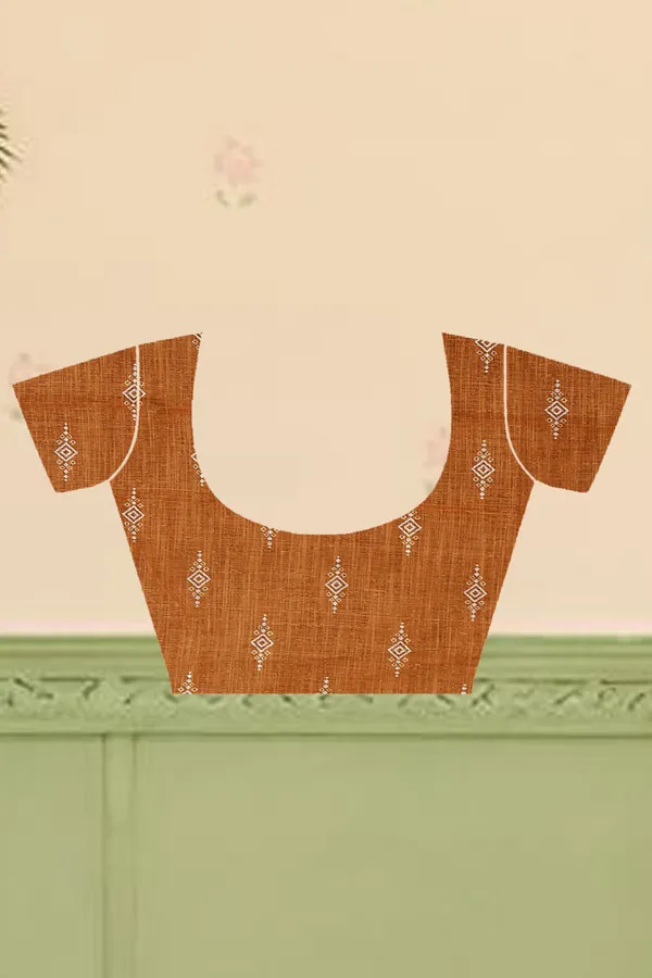 Orange_Cotton_Linen_Digital_Print_Saree_For_Women