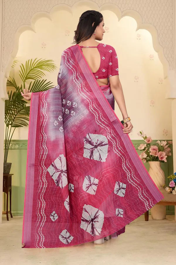 Purple_Cotton_Linen_Digital_Print_Saree_For_Women