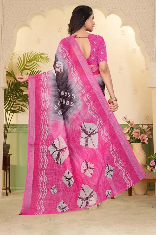 Pink_Cotton_Linen_Digital_Print_Saree_For_Women