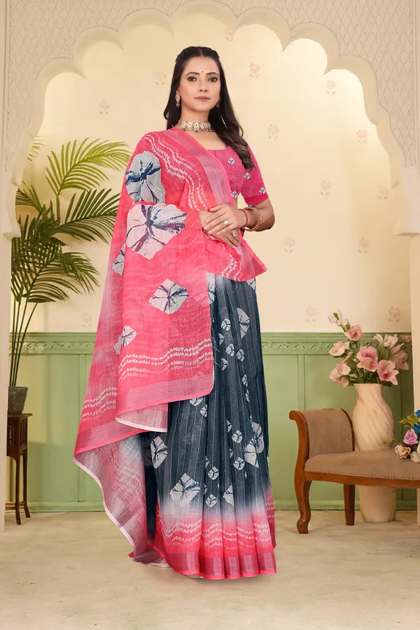 Multicolor_Cotton_Linen_Digital_Print_Saree_For_Women