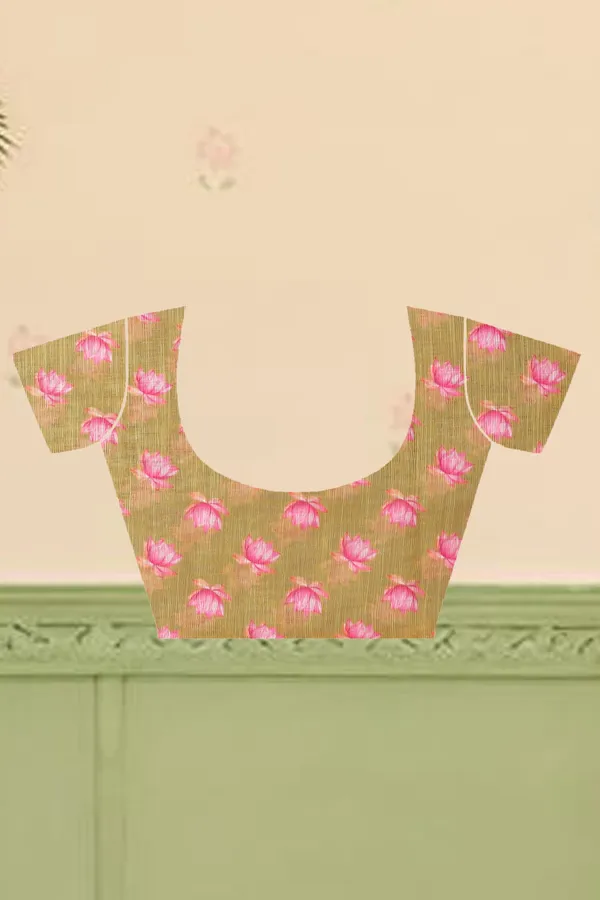 Gold_Cotton_Linen_Digital_Print_Saree_For_Women