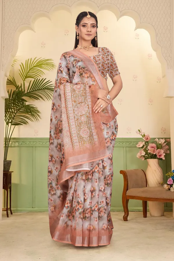 Mustard_Cotton_Linen_Digital_Print_Saree_For_Women