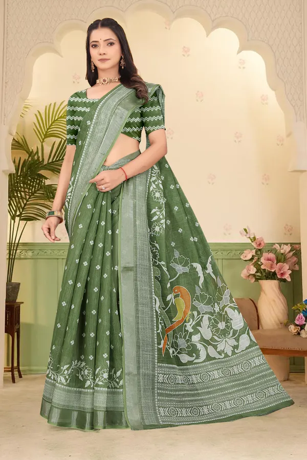 Mustard_Cotton_Linen_Digital_Print_Saree_For_Women