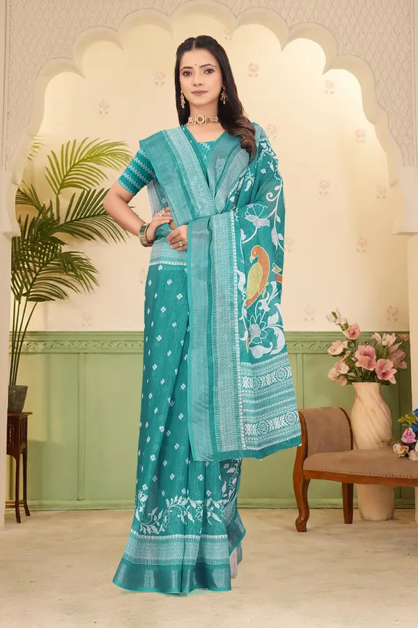 Light_Green_Cotton_Linen_Digital_Print_Saree_For_Women
