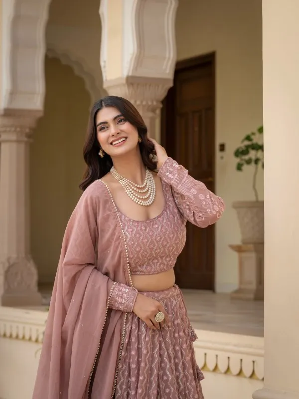Mauve_Georgette_Full_Sleeve_Embroidered_Lehenga_Set_For_Women