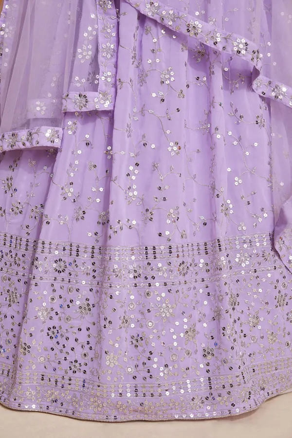 Lavender_Georgette_Floral_Sequin_Embellished_Lehenga_Choli_For_Women