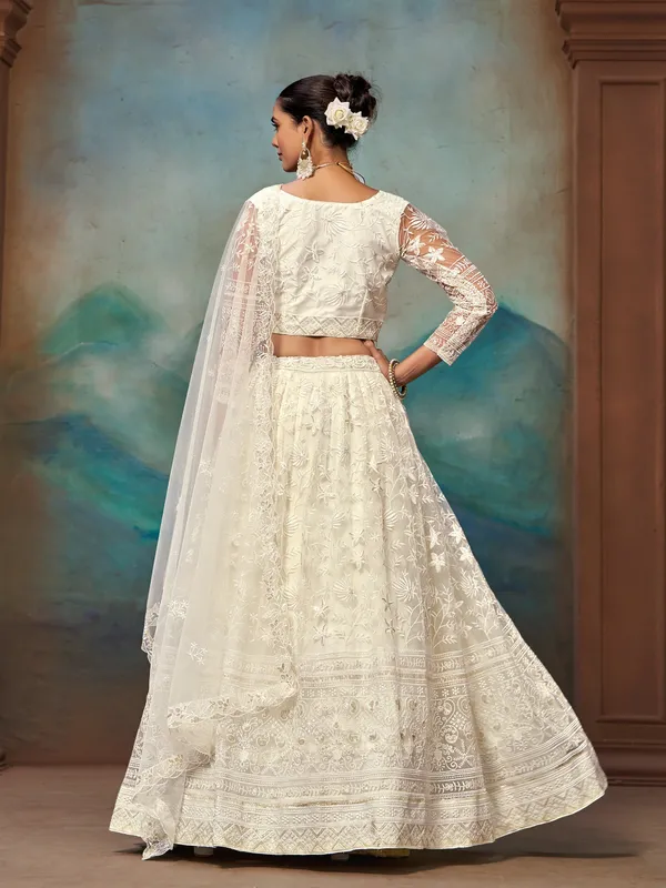 Ivory_Net_Full_Sleeve_Floral_Embroidered_Lehenga_Choli_Set_For_Women