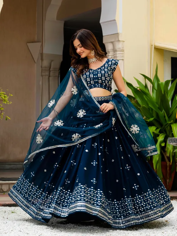 Navy_Blue_Georgette_Sleeveless_Embellished_Lehenga_Choli_For_Women