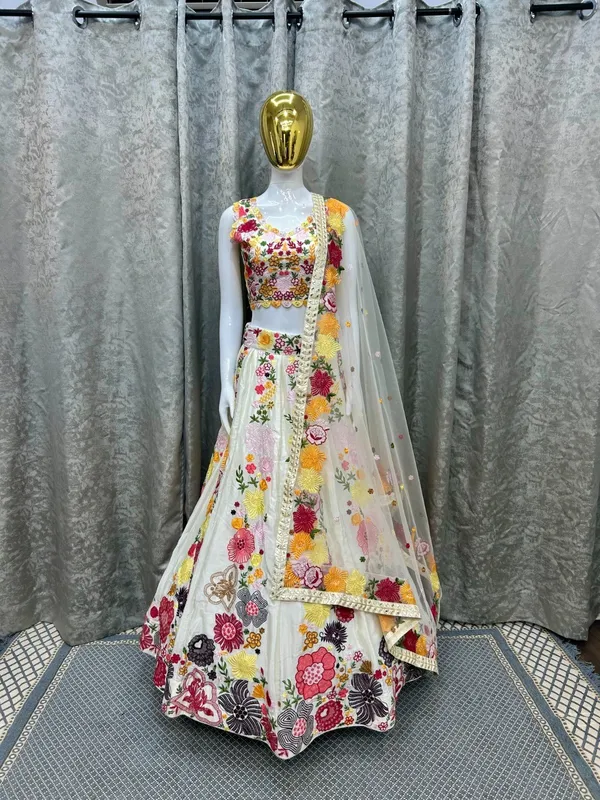 White_Chinon_Floral_Embroidered_Lehenga_Choli_Set_For_Women