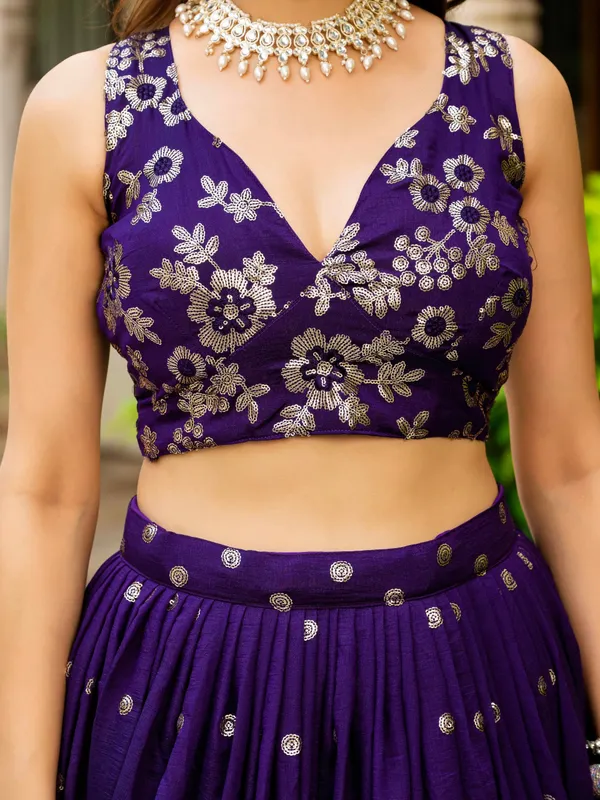 Purple_Vichitra_Floral_Embroidered_Lehenga_Choli_Set_For_Women