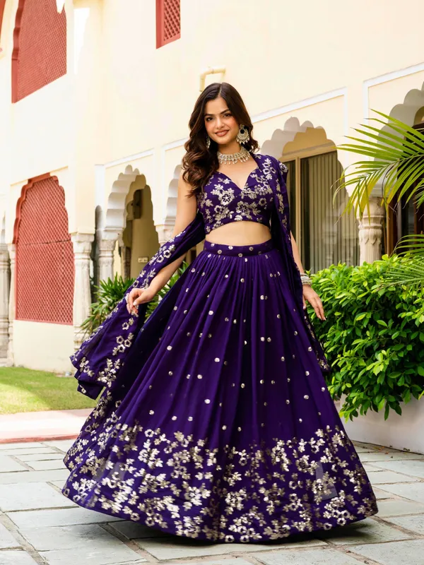 Purple_Vichitra_Floral_Embroidered_Lehenga_Choli_Set_For_Women