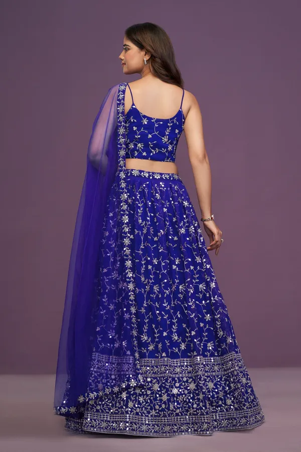 Blue_Georgette_Sleeveless_Floral_Embroidered_Lehenga_Choli_For_Women