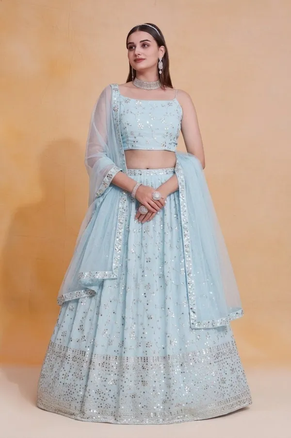 Light_Blue_Georgette_Sleeveless_Floral_Embellished_Lehenga_Choli_For_Women
