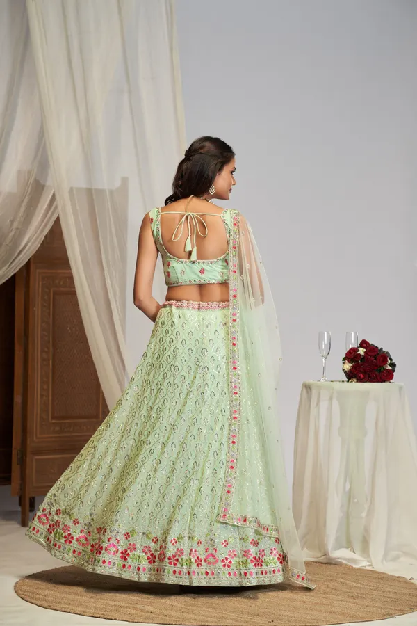 Mint_Green_Georgette_Sleeveless_Floral_Embroidered_Lehenga_Choli_Set_For_Women