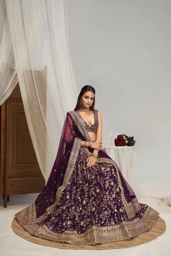 Purple_Georgette_Flared_Embroidered_Lehenga_Choli_For_Women