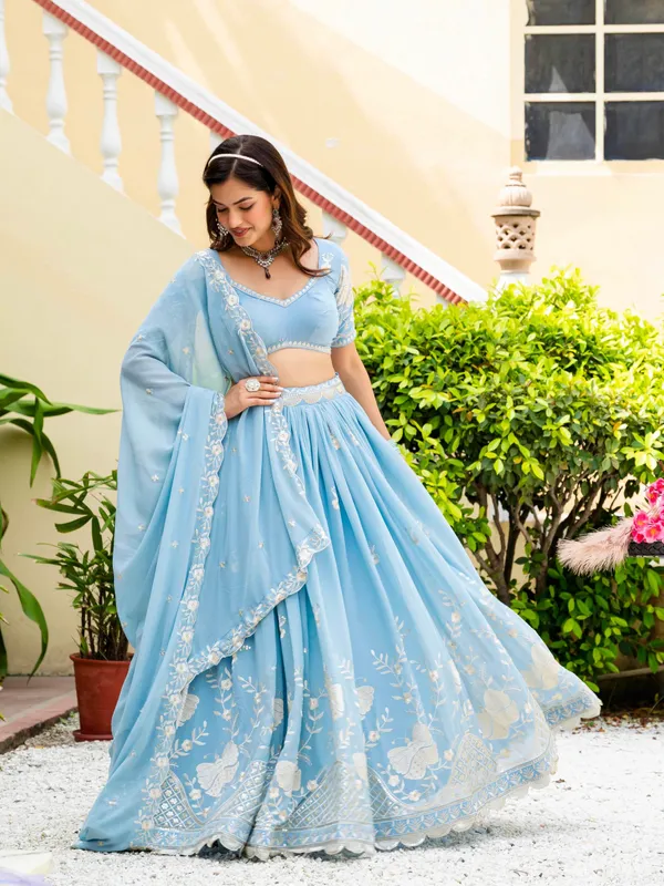 Light_Blue_Georgette_Flared_Floral_Embroidered_Lehenga_Set_For_Women