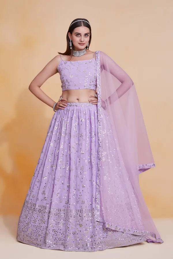 Lavender_Georgette_Floral_Sequin_Embellished_Lehenga_Choli_For_Women