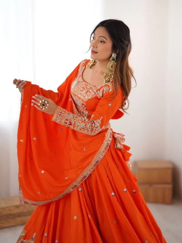 Orange_Crepe_Embroidered_Lehenga_Choli_For_Women