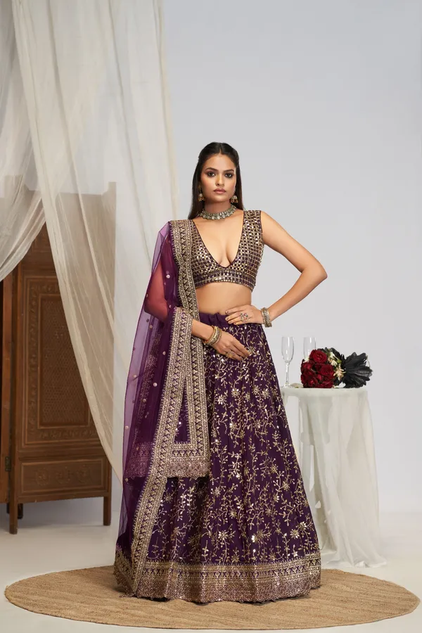 Purple_Georgette_Flared_Embroidered_Lehenga_Choli_For_Women