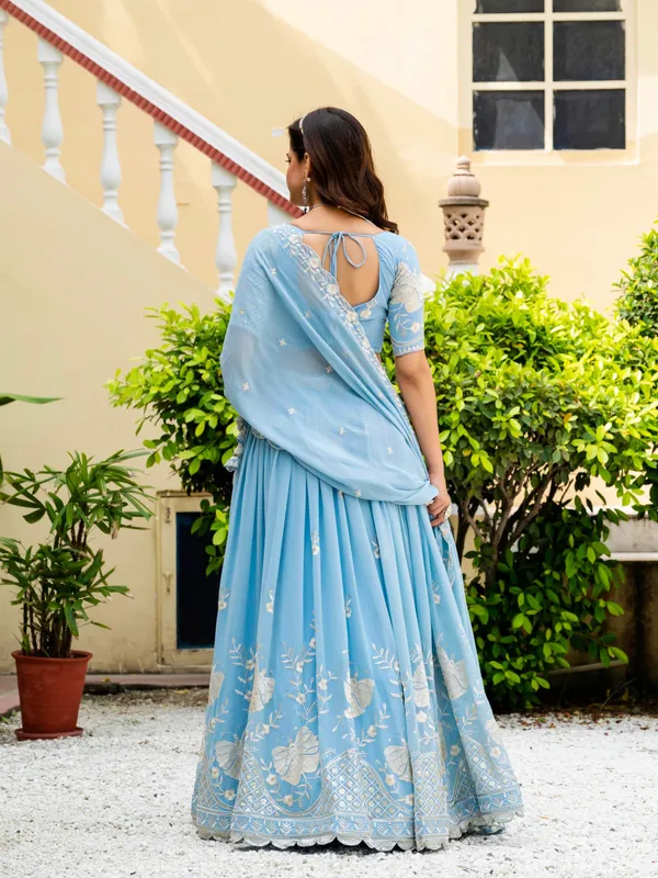 Light_Blue_Georgette_Flared_Floral_Embroidered_Lehenga_Set_For_Women