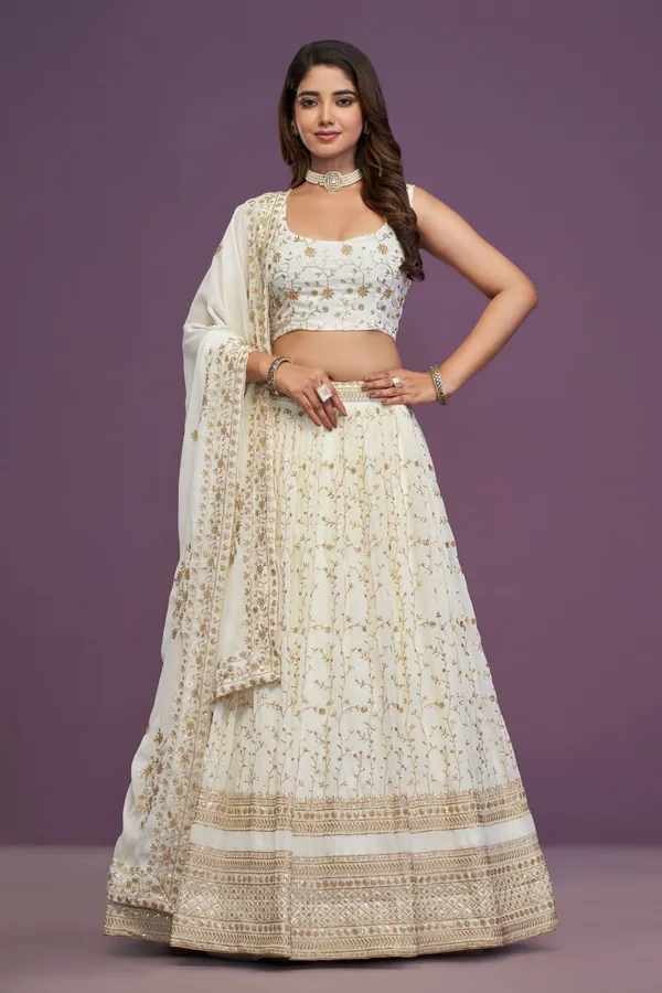 Ivory_Georgette_Flared_Embroidered_Lehenga_Choli_For_Women
