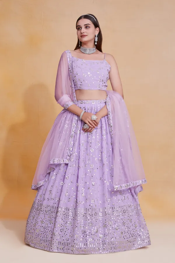 Lavender_Georgette_Floral_Sequin_Embellished_Lehenga_Choli_For_Women