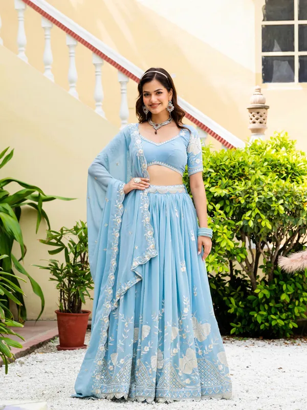 Light_Blue_Georgette_Flared_Floral_Embroidered_Lehenga_Set_For_Women
