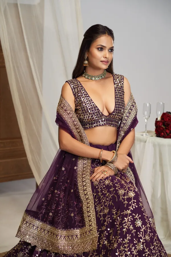 Purple_Georgette_Flared_Embroidered_Lehenga_Choli_For_Women