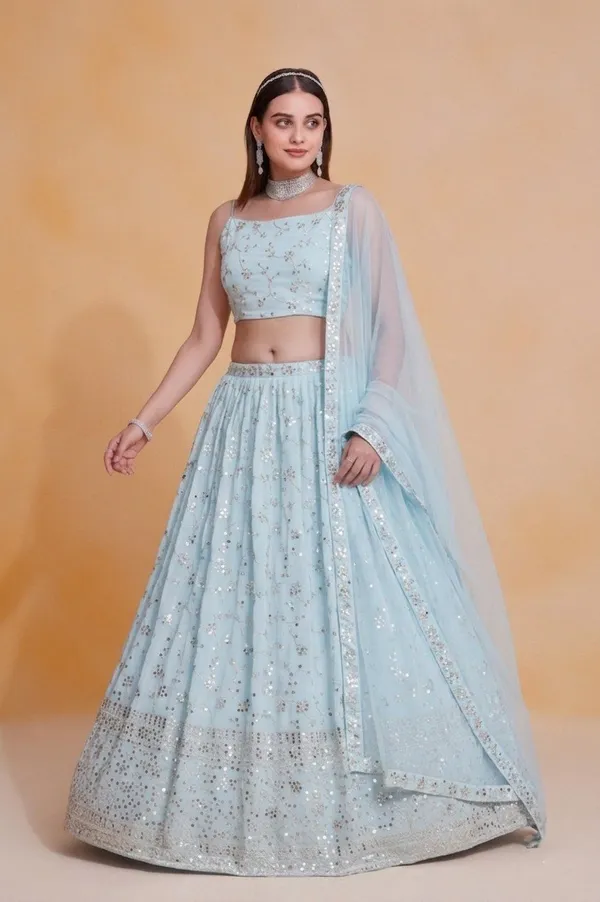Light_Blue_Georgette_Sleeveless_Floral_Embellished_Lehenga_Choli_For_Women