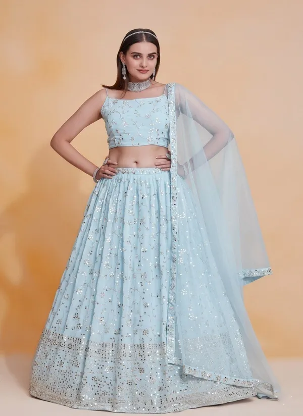 Light_Blue_Georgette_Sleeveless_Floral_Embellished_Lehenga_Choli_For_Women