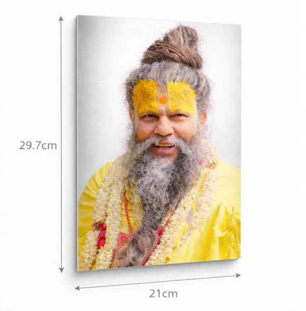 Metal_Sheet_Devotional_A4_Hd_Print_Premanand_Maharaj_Ji_Wall_Art