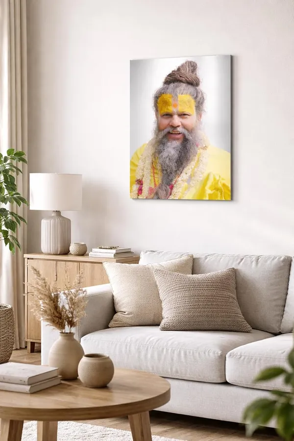 Metal_Sheet_Devotional_A4_Hd_Print_Premanand_Maharaj_Ji_Wall_Art